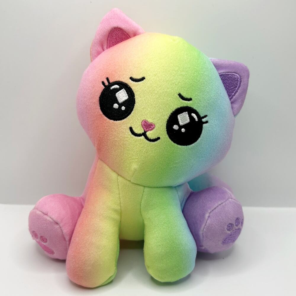 Moriah Elizabeth Plush Rainbow Cat Sitting Cute Kitten Color Splash Series 6”